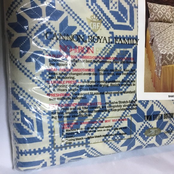 Cannon Royal Family Percale NOS Fitted Bottom Twin - Picture 8 of 8